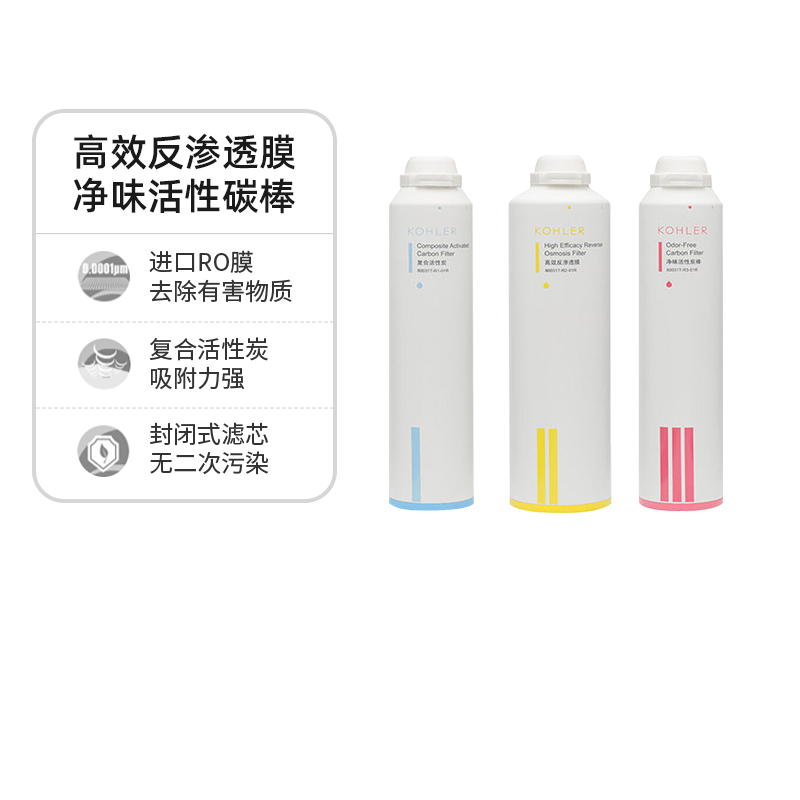 科勒净水机KP050滤芯KP040直饮水机耗材80031t活性炭配件80041T 家装主材 过滤器/净水器 原图主图