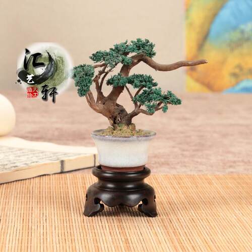 实木大红酸枝微型盆栽展示木座