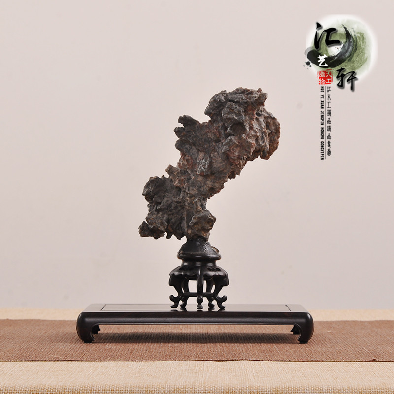 实木紫光檀明式回纹长方盆景花瓶茶壶奇石摆件底座香炉插花艺术托