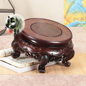 实木非洲花梨仿古虎脚几中国风黑松盆景展示木托花瓶鱼缸加高底座