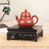 实木紫光檀明式 茶空间展示摆件底座茶壶铜器香炉盆景佛像加高木托