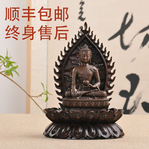 汇艺轩实木中式佛堂定制垫高底座
