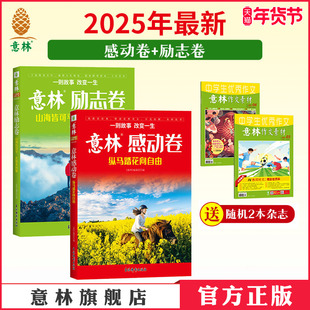 意林官方 2025年意林励志卷  山海皆可平，无处不风景+感动卷 纵马踏花向自由    好文精选 助力考场作文高分 意林官方正版