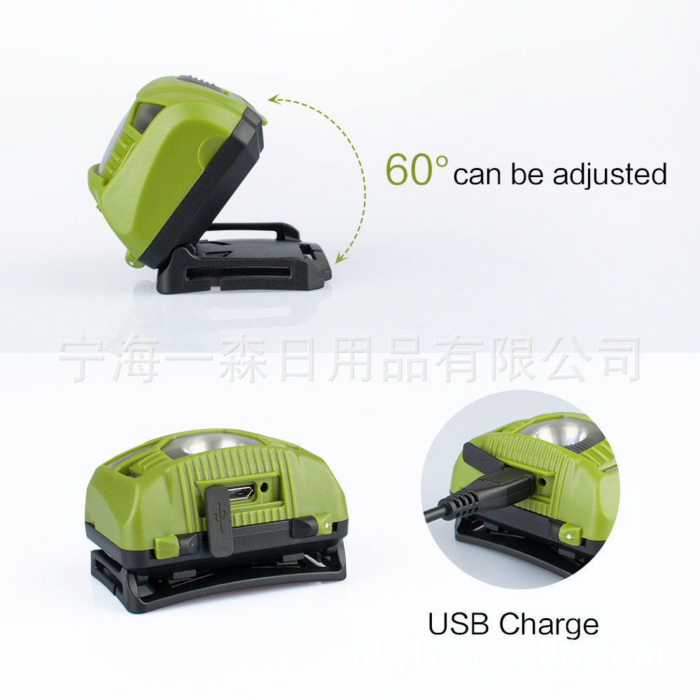 新款感应头灯USB充电强光头灯led防水红外头灯 钓鱼灯