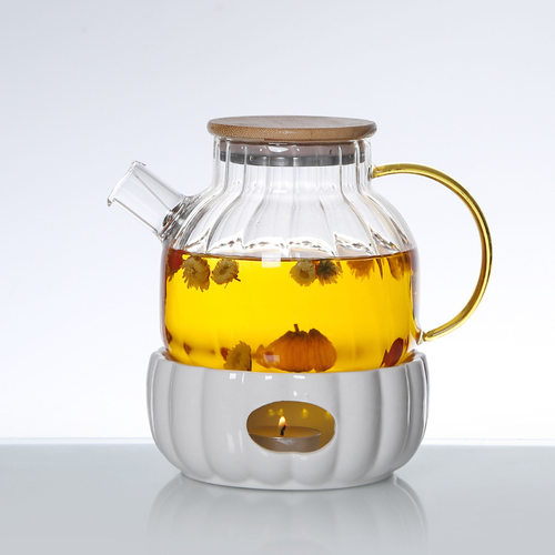 蜡烛煮茶花茶壶烤橘子温茶器烤茶炉加热底座煮茶器陶瓷烛台温茶炉