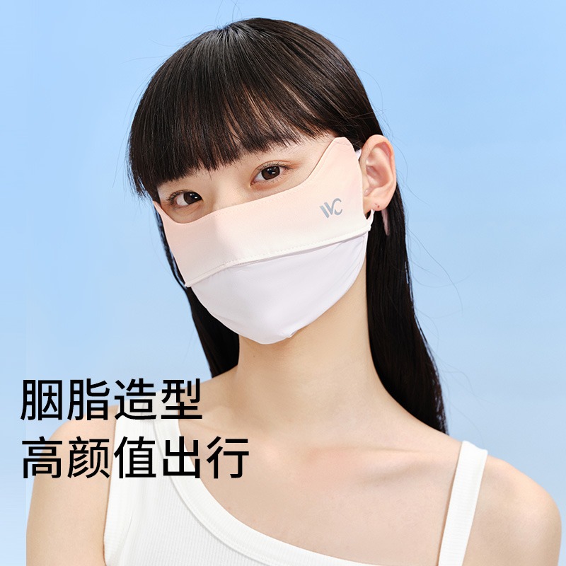 VVC防晒口罩女面罩夏季开车防风全脸紫外线透气立体轻薄护眼角