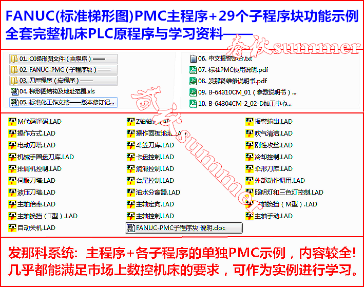 发那科PMC全中文注释刀库功能块