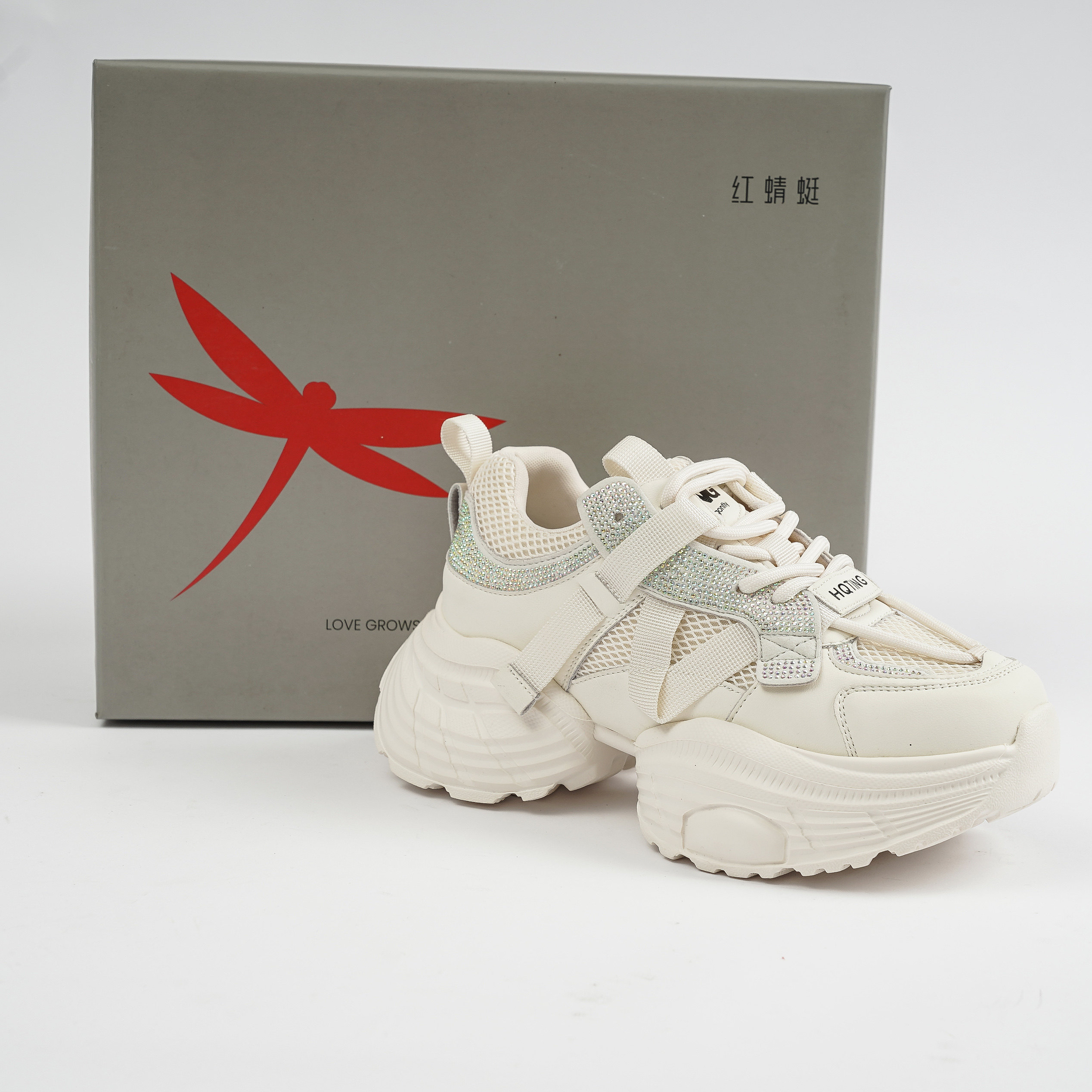 红蜻蜓2025春季女士老爹鞋休闲BC62021012厚底松糕BC62021013运动