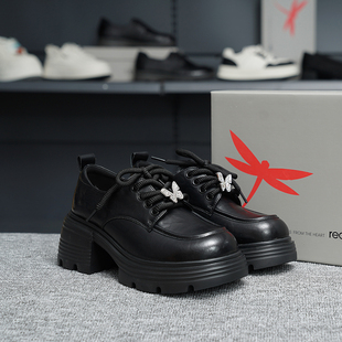 BQ61612021圆头厚底增高舒适不累脚 女士单鞋 红蜻蜓2025秋季 新款