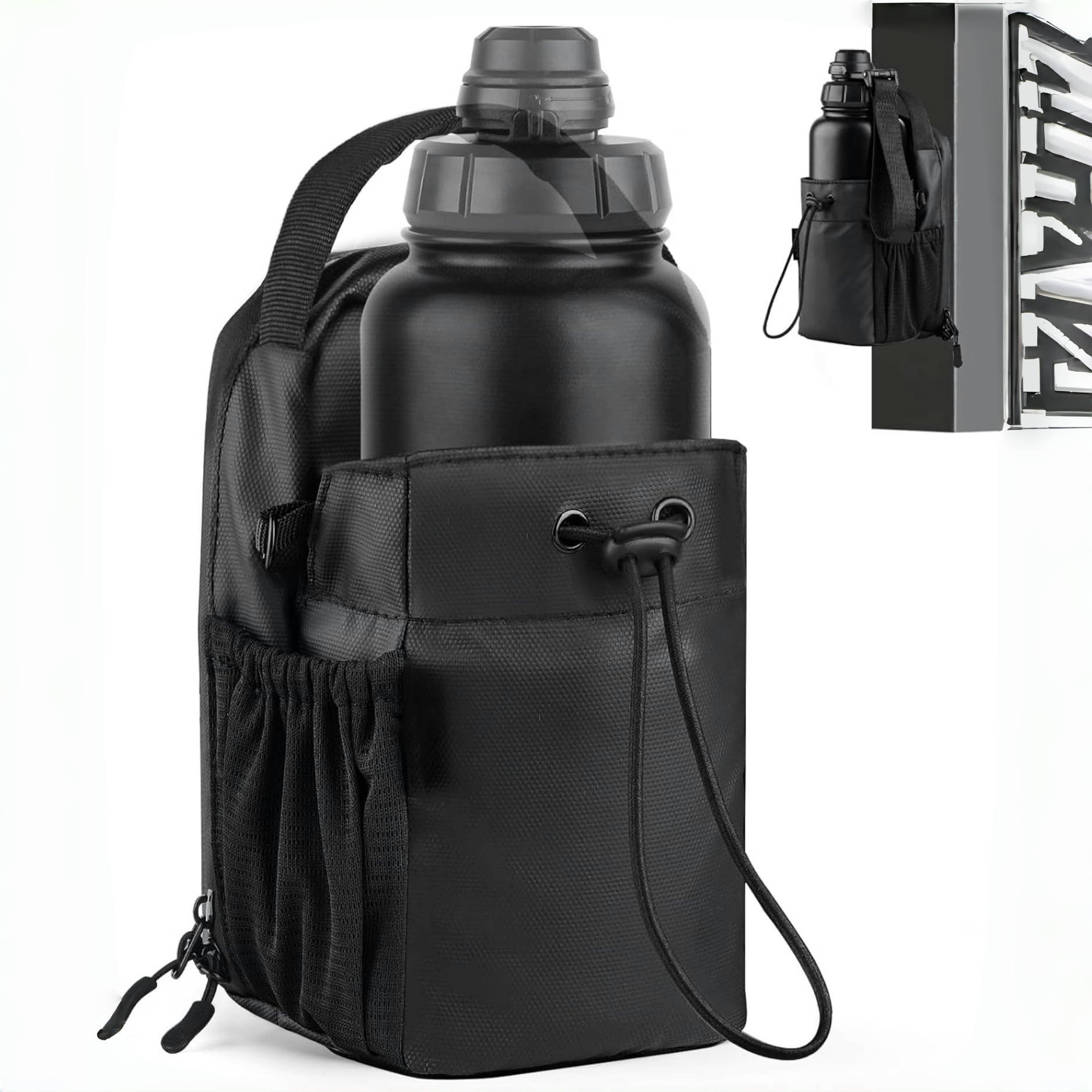 美国同款健身包磁吸水壶包手机一体水杯袋斜跨包运动包,运动包/户外包/配件,单肩背包,淘宝优惠券,粉丝福利购,淘宝优惠卷