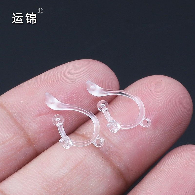 新款透明树脂耳夹转换器 耳钉耳钩改耳夹U型配件无耳洞底部带吊环,饰品/流行首饰/时尚饰品新,耳夹转换器,淘宝优惠券,粉丝福利购,淘宝优惠卷