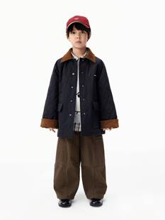 蓄热棉服 little moco童装26秋新款男女童撞色外套保暖KBF3QJK007