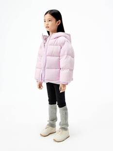 little moco专柜25秋男女童连帽羽绒服外套面包服 KBE3EINT04