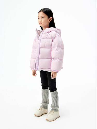little moco专柜正品25秋男女童连帽羽绒服外套面包服 KBE3EINT04