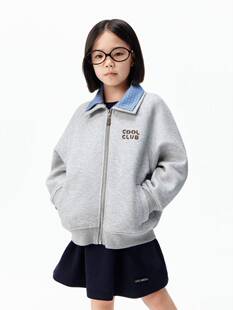 little moco 26春装款男女童学院风上衣夹克外套假2件KBF1JKT029