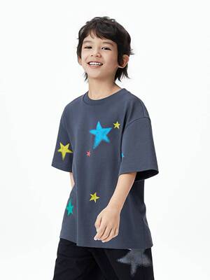 little moco专柜正品26夏季凉感吸湿速干印花短袖T恤 KBF2TEET09