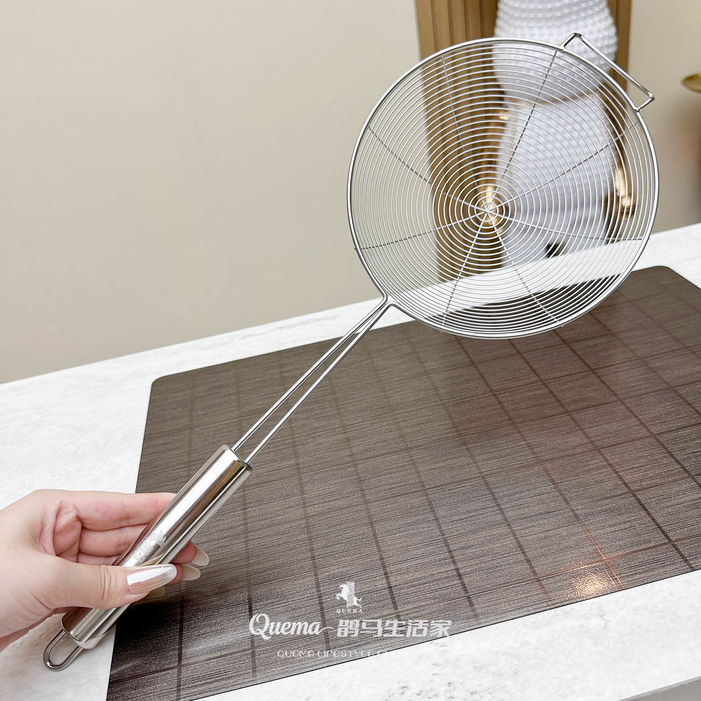 304不锈钢漏勺线漏油炸饺子捞勺