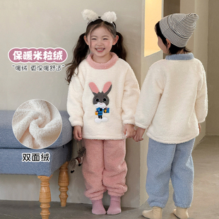 卡通可爱米粒绒儿童套装 秋冬新款 MDJ5331 巴拿拿专属