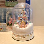 圣诞礼物城堡积木女生同学生日音乐盒益智纯手工罩面摆件拼装 玩具