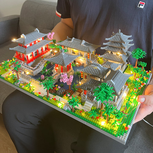 苏州园林天安门国风建筑城堡积木