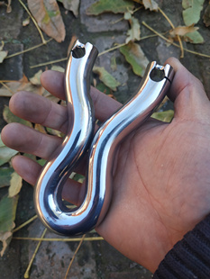 弓道无极户外不锈钢冷弯钛合金TC21锻打加大圆撑头飞虎叉扁皮弹弓