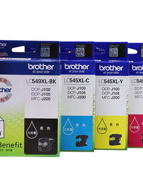 原装兄弟LC545XL彩色墨盒LC549XL-BK黑色DCP-J100 J105 MFC-J200