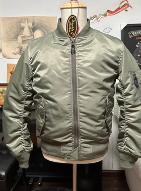 羊毛毡日本产MA1飞行服夹克男女棉衣 军事情侣双面穿短款外套防水