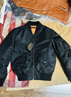 春秋薄飞行夹克MA-1棒球领单夹克双面穿短版经典三防通勤男女外套