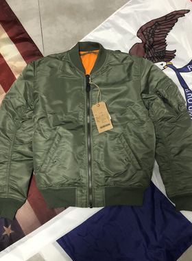 日本产 ma1基础飞行服夹克 男女工装军款夹棉棉衣纯色空军棉服