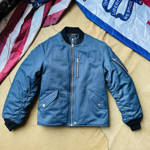 加长MA-1飞行服夹克骑行机车外套日本单客供特殊面料 毛晴螺纹
