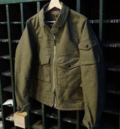 春秋单夹克S8丛林布飞行服夹克日系阿美咔叽摩托机车多袋薄外套