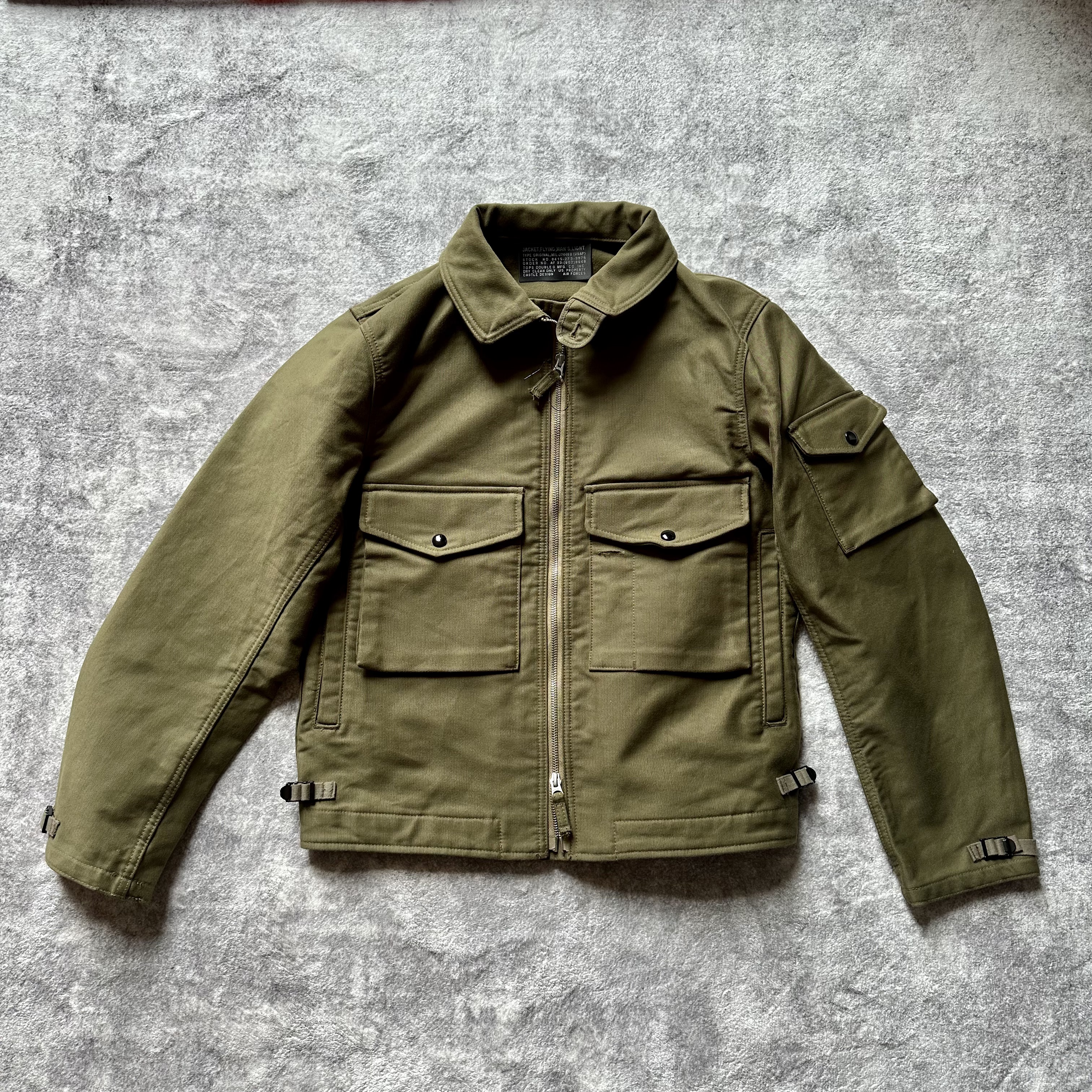 立体剪裁S8丛林布飞行员夹克日系阿美咔叽摩托机车棉夹克多袋棉衣