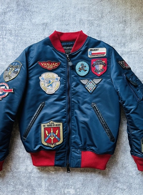 VAN初心飞行服宽松夹克 3M新雪丽撞色棉衣MA-1棉服 BOMBER多徽章