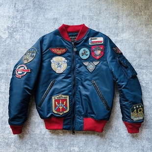 BOMBER 1棉服 VAN初心飞行服夹克 3M新雪丽混27%羊毛衬撞色棉衣MA