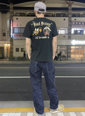 咔叽375飞行队BOMB男士短袖T恤 军事风纯棉圆领透气半袖衫tee