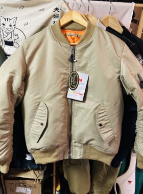 MA-1飞行服棉衣淡漠大地色双面穿男女情侣棉服夹克 Ideal奢华辅料