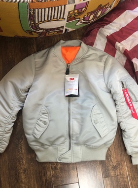 飘带MA1天空之翼飞行服夹克混羊毛衬内胆3M新雪丽棒球服宽松棉衣
