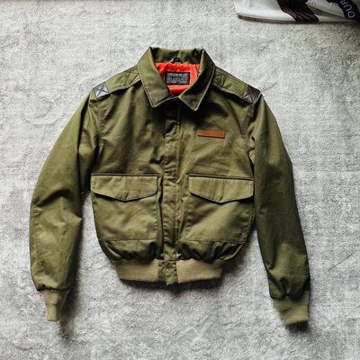 春秋款日单Flight bomber A2飞行服夹克男士配皮肩膀五袋通勤外套