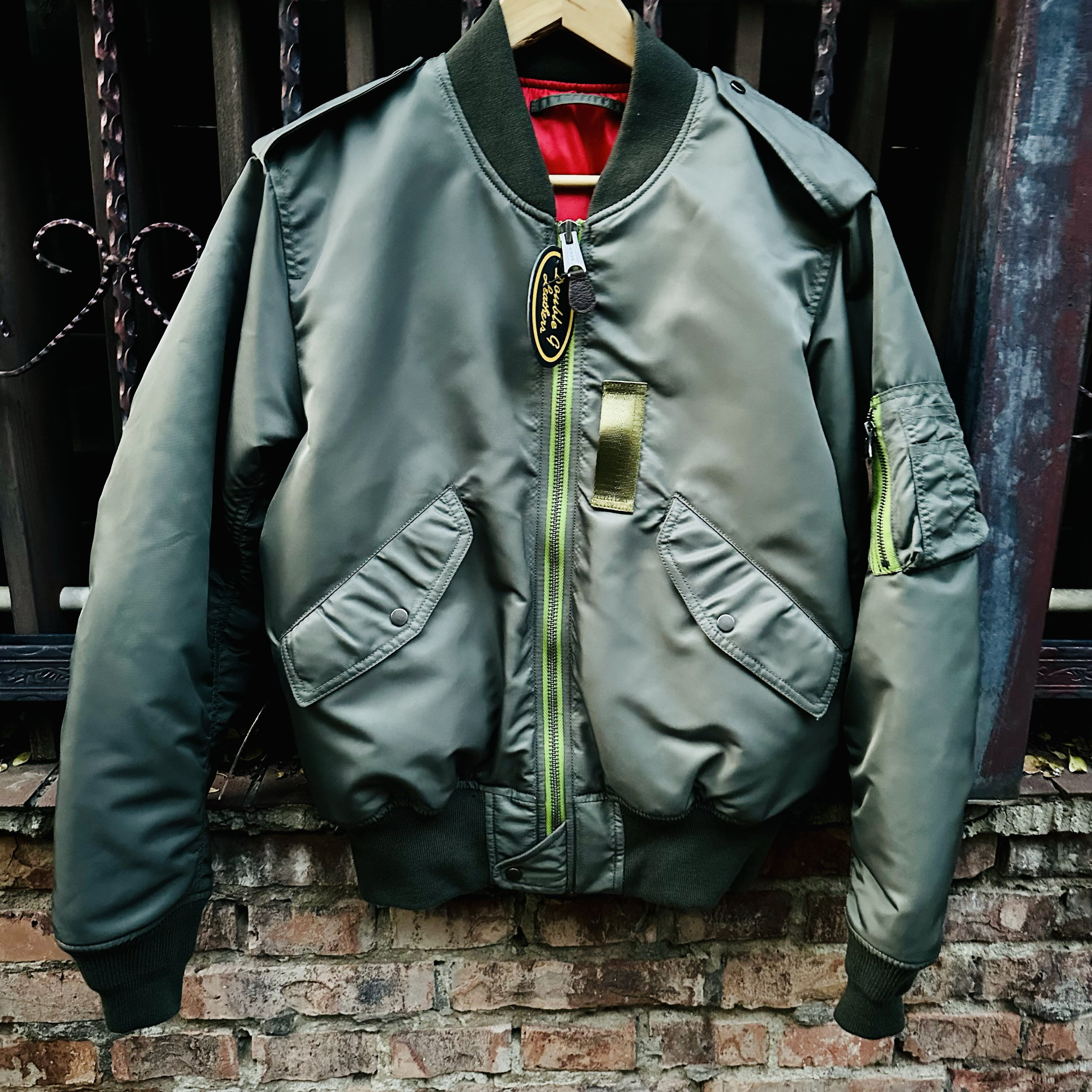 加急顺丰发战地绿L2-B飞行服夹克棉服新雪丽220g棉衣军事风外套