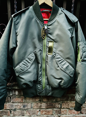 加急顺丰发战地绿L2-B飞行服夹克棉服新雪丽220g棉衣军事风外套