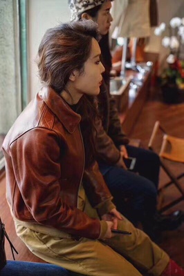 A2黑标系列飞行夹克皮衣男女同款机车夹克复古柔化马皮耐磨防风款