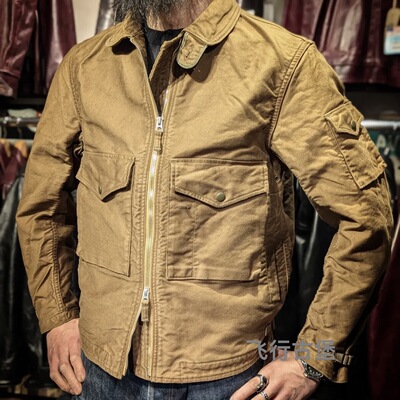 S8丛林编织布飞行夹克 1940阿美咔叽机车薄棉夹克 多袋通勤