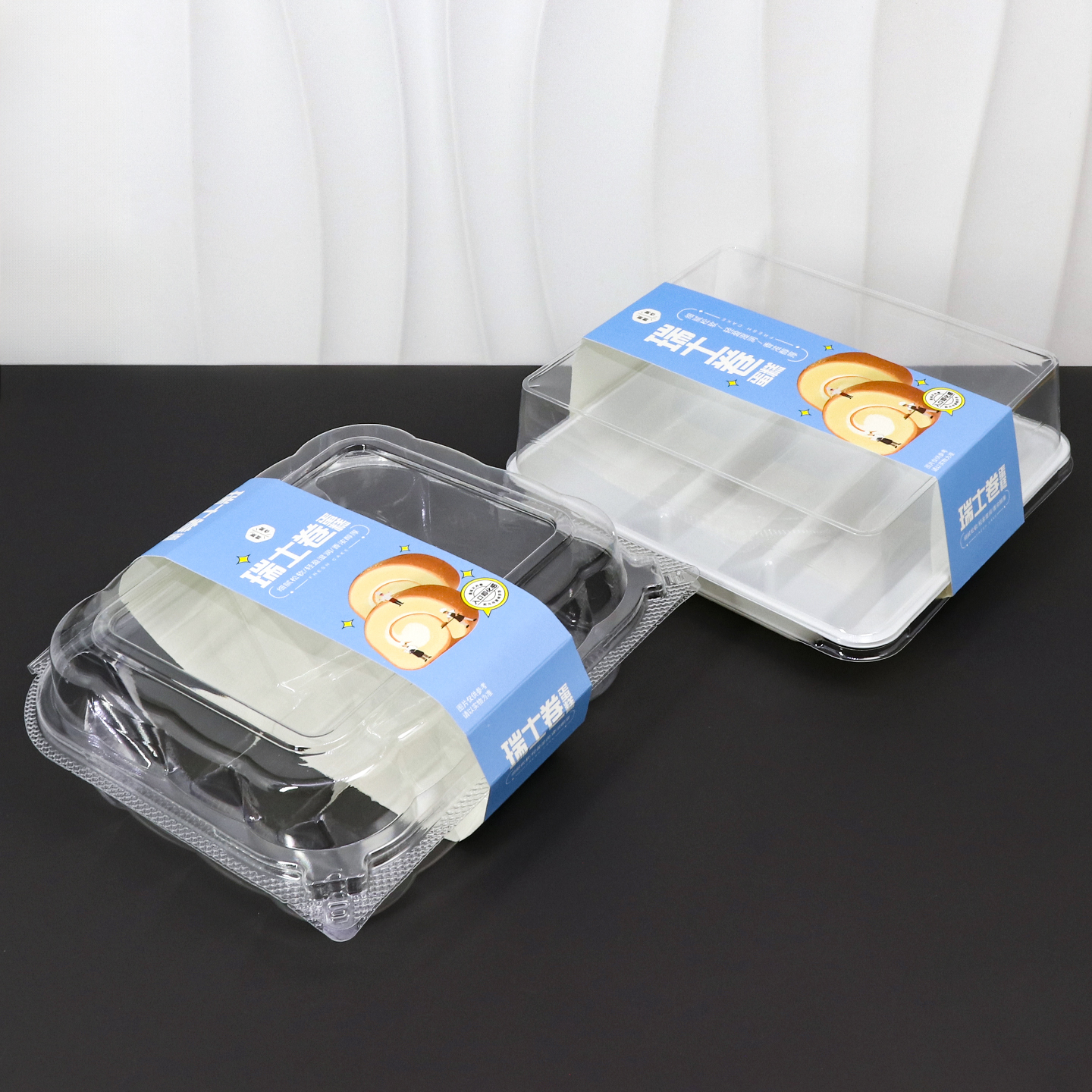 六粒装瑞士卷蛋糕盒蛋糕卷盒子