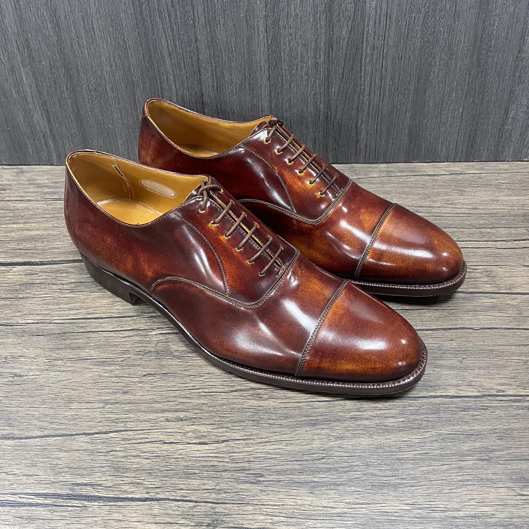 朗丹泽男士琥珀色双接头牛津鞋