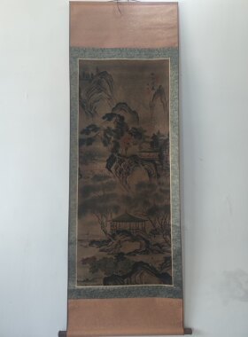 字画国画山水画林亭消夏国画中式书房国画仿古山水画