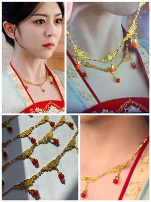 唐诡奇谭唐朝诡事录裴喜君郜思雯同款红玛瑙璎珞项链手工