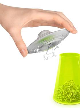 Fred&Friends正品外星人绑架奶牛FILING SAUCER偷牛UFO回形针收纳