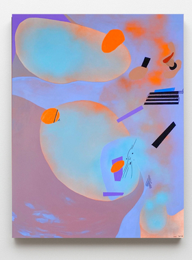 AOCA现代抽象装饰画玄关油画卧室挂画简欧背景墙画艺术家版画梦境