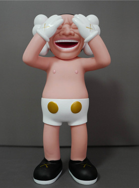 AOCA KAWS x岳敏君大笑公仔潮玩摆件桌面潮流玩偶手办 送礼艺术品