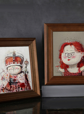 AOCA 艺术家TUTU油画版画 壁炉书柜摆台画桌面摆件小画 征服/国王